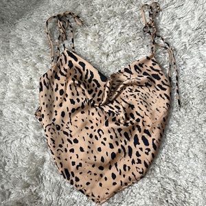 Leopard crop top